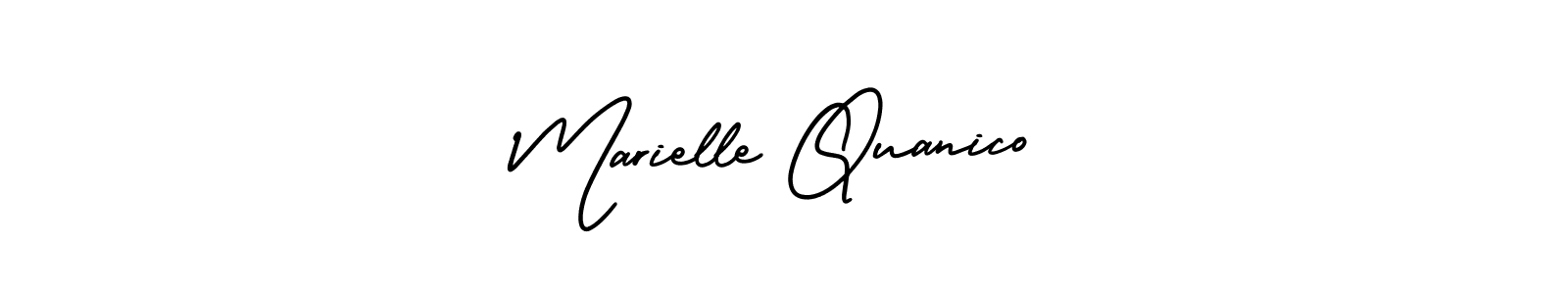 Marielle Quanico stylish signature style. Best Handwritten Sign (AmerikaSignatureDemo-Regular) for my name. Handwritten Signature Collection Ideas for my name Marielle Quanico. Marielle Quanico signature style 3 images and pictures png