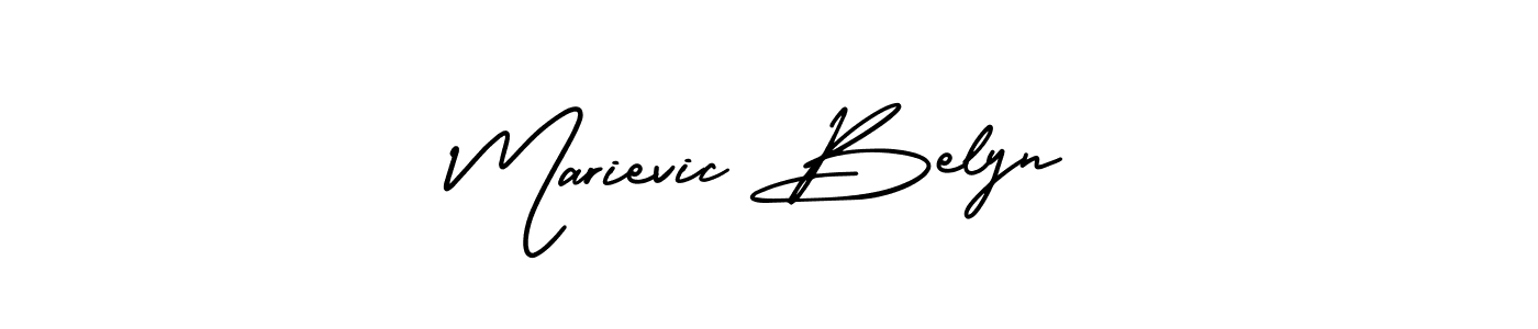 Also You can easily find your signature by using the search form. We will create Marievic Belyn name handwritten signature images for you free of cost using AmerikaSignatureDemo-Regular sign style. Marievic Belyn signature style 3 images and pictures png