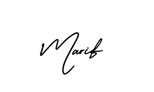 if you are searching for the best signature style for your name Marif. so please give up your signature search. here we have designed multiple signature styles  using AmerikaSignatureDemo-Regular. Marif signature style 3 images and pictures png