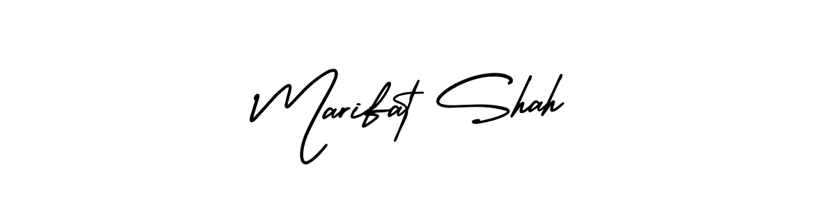 Make a beautiful signature design for name Marifat Shah. With this signature (AmerikaSignatureDemo-Regular) style, you can create a handwritten signature for free. Marifat Shah signature style 3 images and pictures png