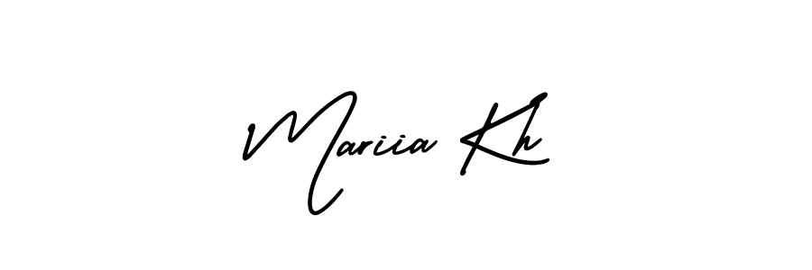 It looks lik you need a new signature style for name Mariia Kh. Design unique handwritten (AmerikaSignatureDemo-Regular) signature with our free signature maker in just a few clicks. Mariia Kh signature style 3 images and pictures png