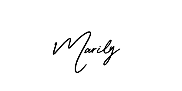 Make a beautiful signature design for name Marily. With this signature (AmerikaSignatureDemo-Regular) style, you can create a handwritten signature for free. Marily signature style 3 images and pictures png