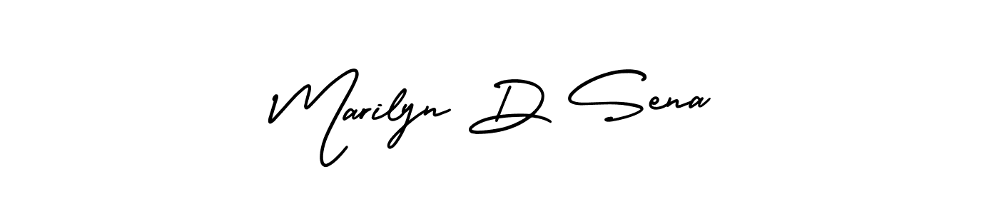 Marilyn D Sena stylish signature style. Best Handwritten Sign (AmerikaSignatureDemo-Regular) for my name. Handwritten Signature Collection Ideas for my name Marilyn D Sena. Marilyn D Sena signature style 3 images and pictures png