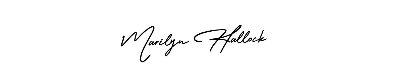 Make a beautiful signature design for name Marilyn Hallock. With this signature (AmerikaSignatureDemo-Regular) style, you can create a handwritten signature for free. Marilyn Hallock signature style 3 images and pictures png