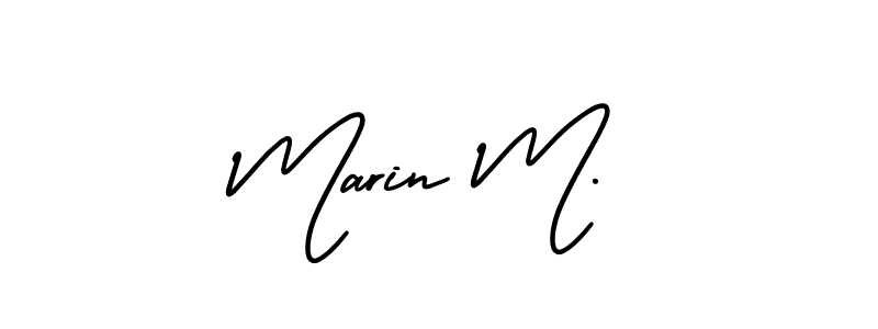 Also You can easily find your signature by using the search form. We will create Marin M. name handwritten signature images for you free of cost using AmerikaSignatureDemo-Regular sign style. Marin M. signature style 3 images and pictures png