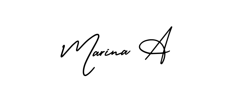 if you are searching for the best signature style for your name Marina A. so please give up your signature search. here we have designed multiple signature styles  using AmerikaSignatureDemo-Regular. Marina A signature style 3 images and pictures png