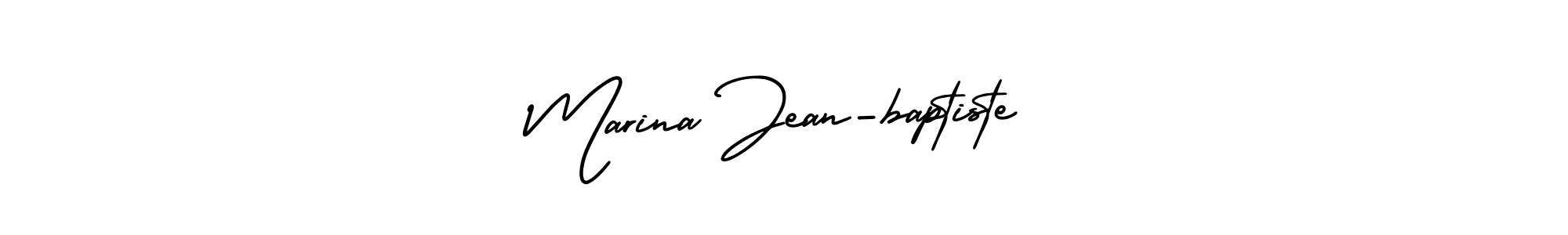 Marina Jean-baptiste stylish signature style. Best Handwritten Sign (AmerikaSignatureDemo-Regular) for my name. Handwritten Signature Collection Ideas for my name Marina Jean-baptiste. Marina Jean-baptiste signature style 3 images and pictures png