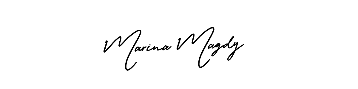 Similarly AmerikaSignatureDemo-Regular is the best handwritten signature design. Signature creator online .You can use it as an online autograph creator for name Marina Magdy. Marina Magdy signature style 3 images and pictures png