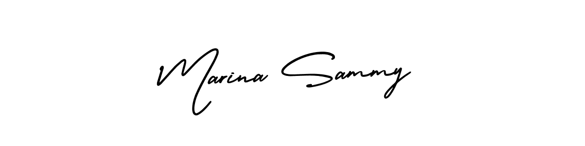 Design your own signature with our free online signature maker. With this signature software, you can create a handwritten (AmerikaSignatureDemo-Regular) signature for name Marina Sammy. Marina Sammy signature style 3 images and pictures png