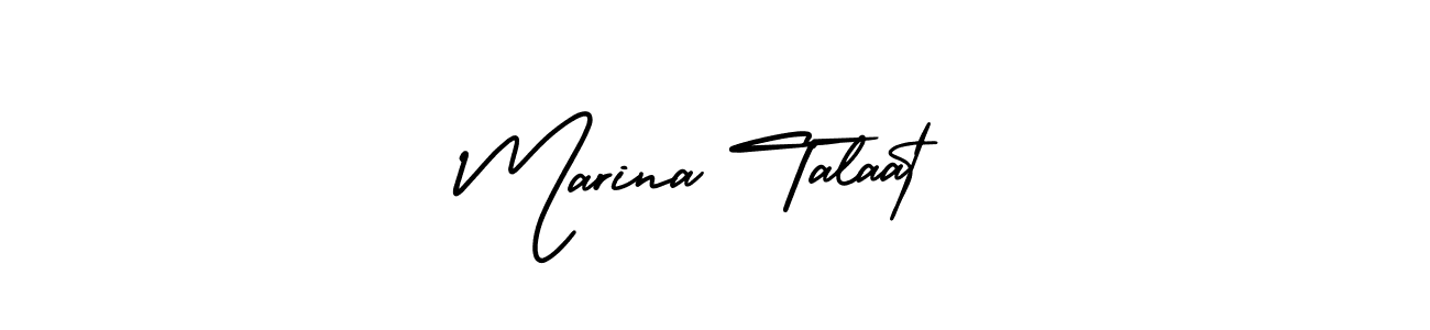 Marina Talaat stylish signature style. Best Handwritten Sign (AmerikaSignatureDemo-Regular) for my name. Handwritten Signature Collection Ideas for my name Marina Talaat. Marina Talaat signature style 3 images and pictures png