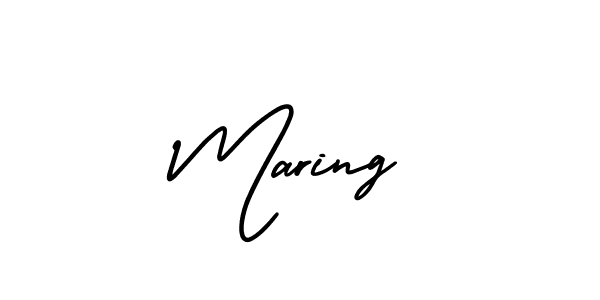 if you are searching for the best signature style for your name Maring. so please give up your signature search. here we have designed multiple signature styles  using AmerikaSignatureDemo-Regular. Maring signature style 3 images and pictures png