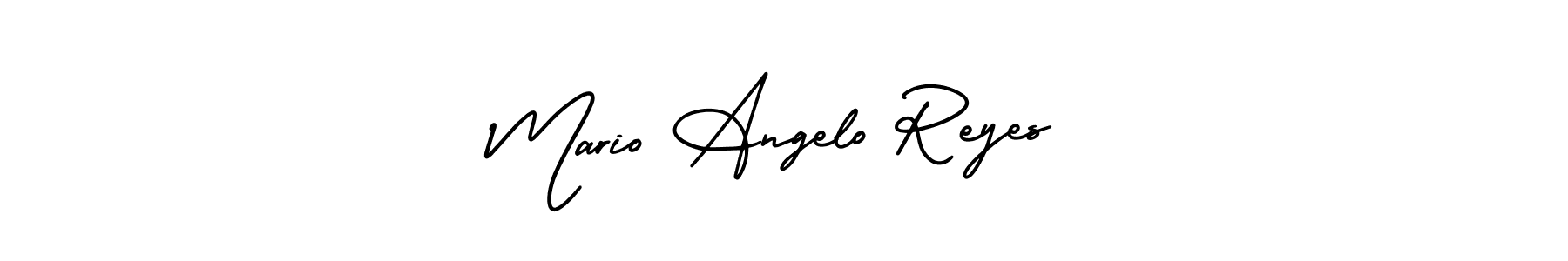 AmerikaSignatureDemo-Regular is a professional signature style that is perfect for those who want to add a touch of class to their signature. It is also a great choice for those who want to make their signature more unique. Get Mario Angelo Reyes name to fancy signature for free. Mario Angelo Reyes signature style 3 images and pictures png