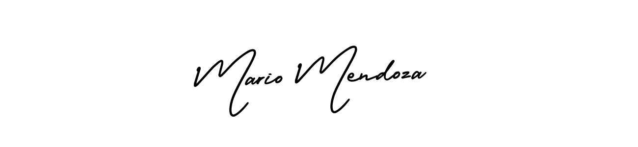 Create a beautiful signature design for name Mario Mendoza. With this signature (AmerikaSignatureDemo-Regular) fonts, you can make a handwritten signature for free. Mario Mendoza signature style 3 images and pictures png