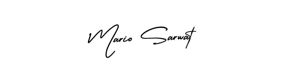 It looks lik you need a new signature style for name Mario Sarwat. Design unique handwritten (AmerikaSignatureDemo-Regular) signature with our free signature maker in just a few clicks. Mario Sarwat signature style 3 images and pictures png