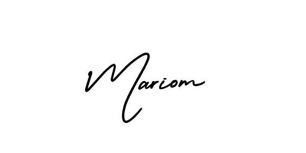 Mariom stylish signature style. Best Handwritten Sign (AmerikaSignatureDemo-Regular) for my name. Handwritten Signature Collection Ideas for my name Mariom. Mariom signature style 3 images and pictures png