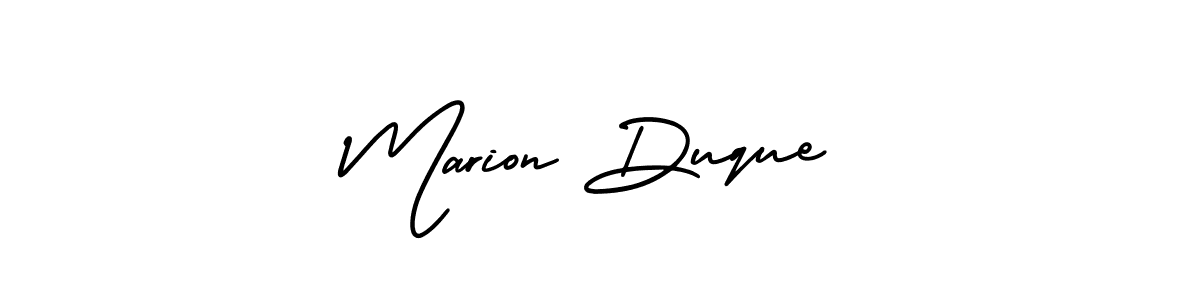 Use a signature maker to create a handwritten signature online. With this signature software, you can design (AmerikaSignatureDemo-Regular) your own signature for name Marion Duque. Marion Duque signature style 3 images and pictures png