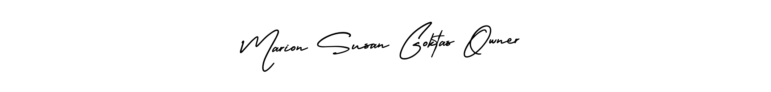 if you are searching for the best signature style for your name Marion Susan Goktas Owner. so please give up your signature search. here we have designed multiple signature styles  using AmerikaSignatureDemo-Regular. Marion Susan Goktas Owner signature style 3 images and pictures png