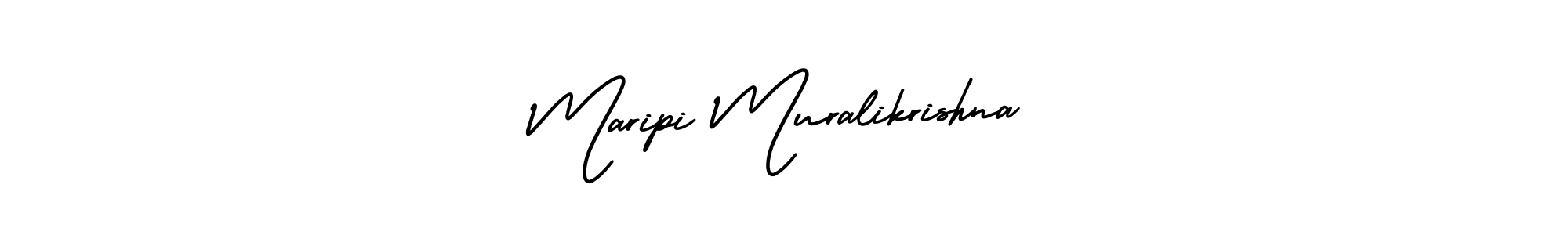 How to make Maripi Muralikrishna name signature. Use AmerikaSignatureDemo-Regular style for creating short signs online. This is the latest handwritten sign. Maripi Muralikrishna signature style 3 images and pictures png