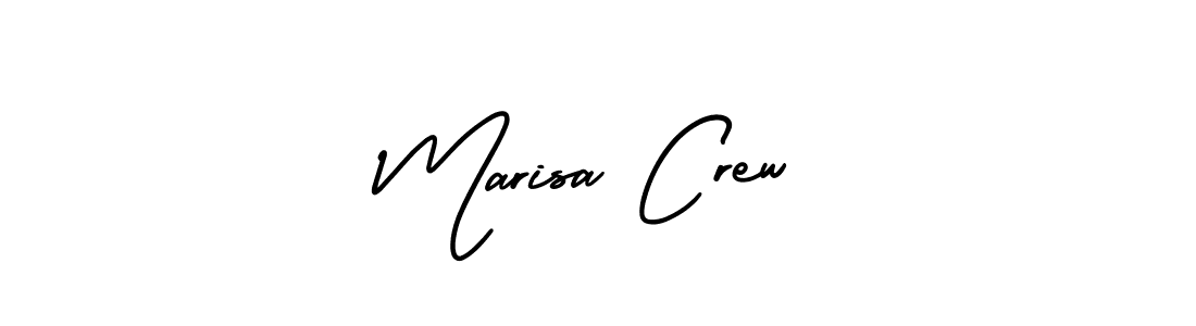 It looks lik you need a new signature style for name Marisa Crew. Design unique handwritten (AmerikaSignatureDemo-Regular) signature with our free signature maker in just a few clicks. Marisa Crew signature style 3 images and pictures png