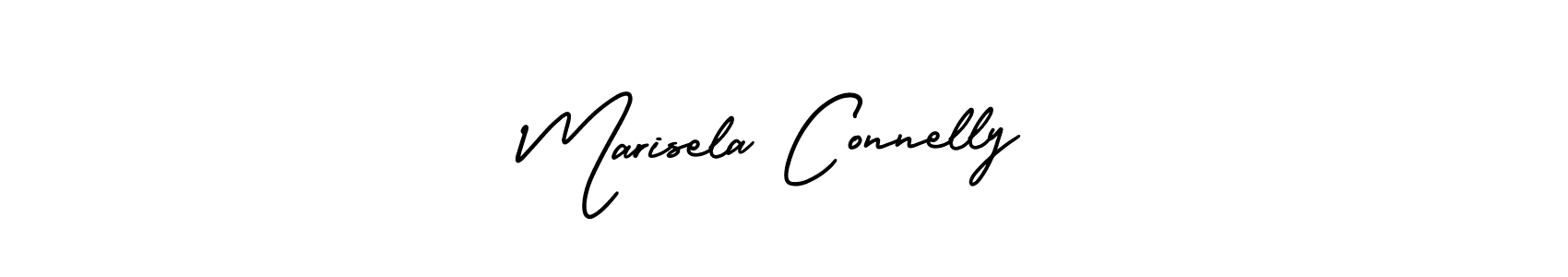 You should practise on your own different ways (AmerikaSignatureDemo-Regular) to write your name (Marisela Connelly) in signature. don't let someone else do it for you. Marisela Connelly signature style 3 images and pictures png
