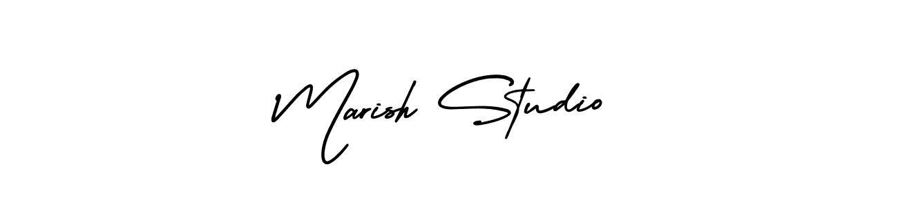 Make a beautiful signature design for name Marish Studio. With this signature (AmerikaSignatureDemo-Regular) style, you can create a handwritten signature for free. Marish Studio signature style 3 images and pictures png