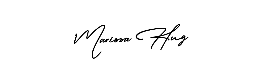 This is the best signature style for the Marissa Hug name. Also you like these signature font (AmerikaSignatureDemo-Regular). Mix name signature. Marissa Hug signature style 3 images and pictures png