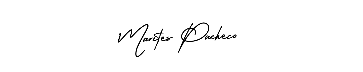 Also You can easily find your signature by using the search form. We will create Marites Pacheco name handwritten signature images for you free of cost using AmerikaSignatureDemo-Regular sign style. Marites Pacheco signature style 3 images and pictures png