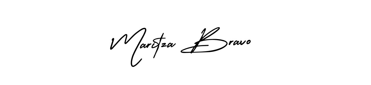 The best way (AmerikaSignatureDemo-Regular) to make a short signature is to pick only two or three words in your name. The name Maritza Bravo include a total of six letters. For converting this name. Maritza Bravo signature style 3 images and pictures png