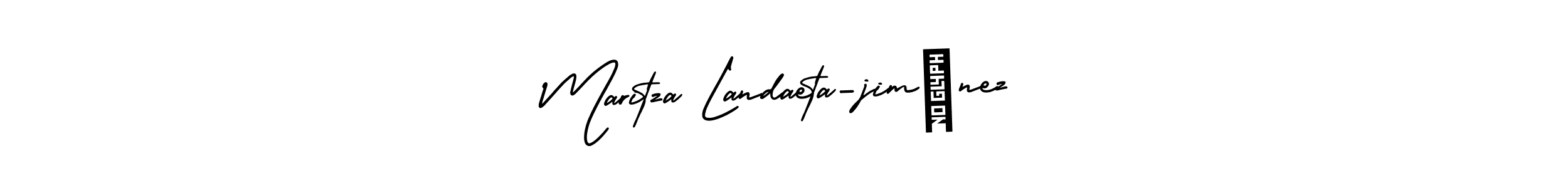 Design your own signature with our free online signature maker. With this signature software, you can create a handwritten (AmerikaSignatureDemo-Regular) signature for name Maritza Landaeta-jiménez. Maritza Landaeta-jiménez signature style 3 images and pictures png