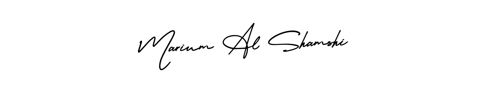 if you are searching for the best signature style for your name Marium Al Shamshi. so please give up your signature search. here we have designed multiple signature styles  using AmerikaSignatureDemo-Regular. Marium Al Shamshi signature style 3 images and pictures png