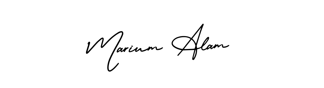 How to make Marium Alam signature? AmerikaSignatureDemo-Regular is a professional autograph style. Create handwritten signature for Marium Alam name. Marium Alam signature style 3 images and pictures png