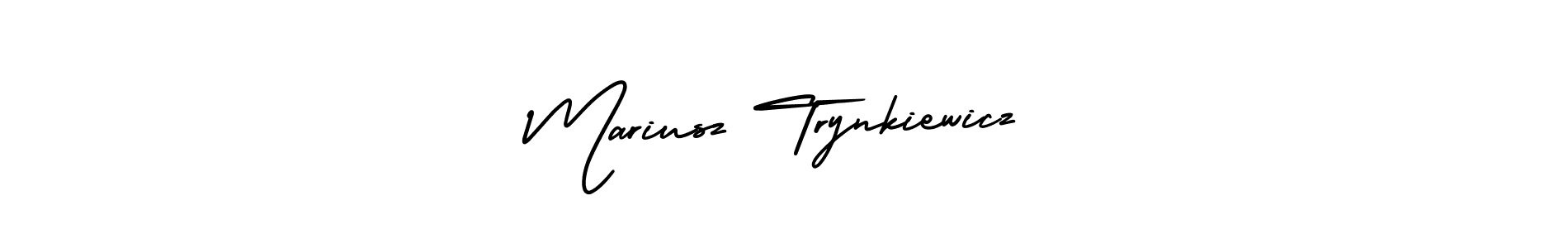 The best way (AmerikaSignatureDemo-Regular) to make a short signature is to pick only two or three words in your name. The name Mariusz Trynkiewicz include a total of six letters. For converting this name. Mariusz Trynkiewicz signature style 3 images and pictures png
