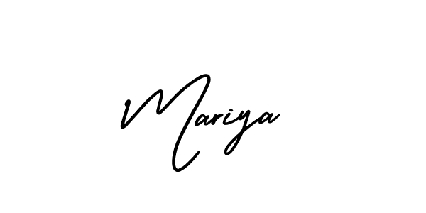 Design your own signature with our free online signature maker. With this signature software, you can create a handwritten (AmerikaSignatureDemo-Regular) signature for name Mariya. Mariya signature style 3 images and pictures png