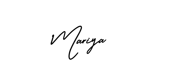 Mariya  stylish signature style. Best Handwritten Sign (AmerikaSignatureDemo-Regular) for my name. Handwritten Signature Collection Ideas for my name Mariya . Mariya  signature style 3 images and pictures png