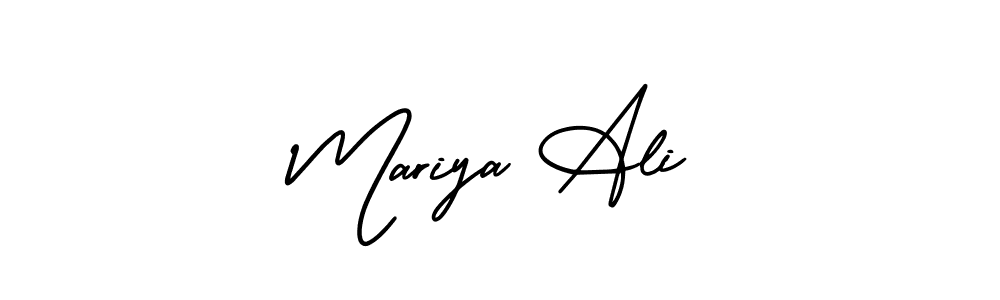 Design your own signature with our free online signature maker. With this signature software, you can create a handwritten (AmerikaSignatureDemo-Regular) signature for name Mariya Ali. Mariya Ali signature style 3 images and pictures png