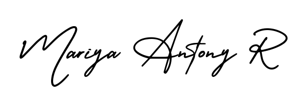 Style your name Mariya Antony R with confidence using AmerikaSignatureDemo-Regular signature design. Simple, elegant, and ready for immediate document use. Mariya Antony R signature style 3 images and pictures png