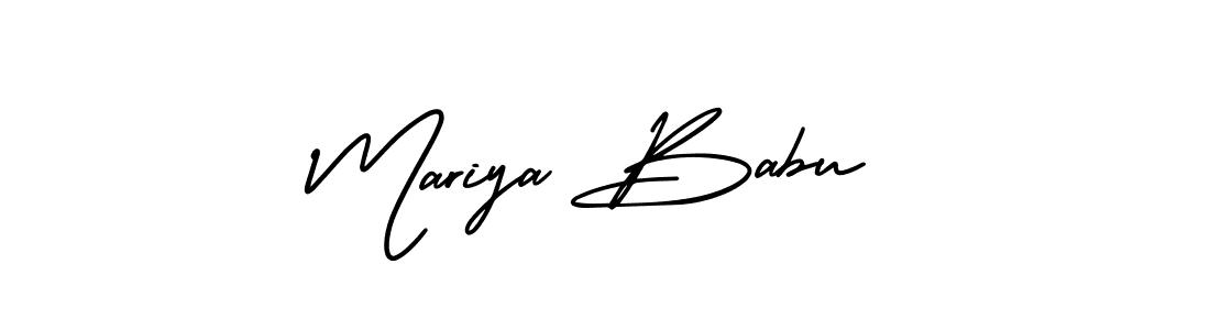 Make a beautiful signature design for name Mariya Babu. With this signature (AmerikaSignatureDemo-Regular) style, you can create a handwritten signature for free. Mariya Babu signature style 3 images and pictures png