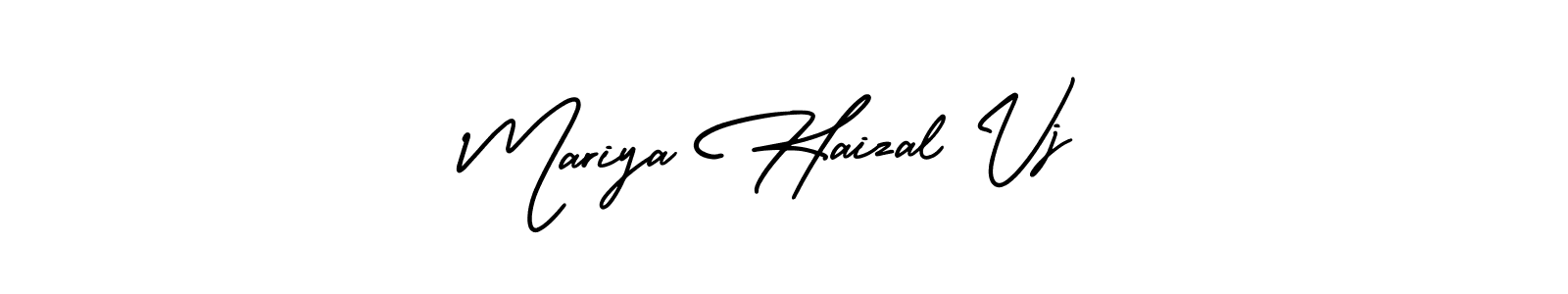 Create a beautiful signature design for name Mariya Haizal Vj. With this signature (AmerikaSignatureDemo-Regular) fonts, you can make a handwritten signature for free. Mariya Haizal Vj signature style 3 images and pictures png