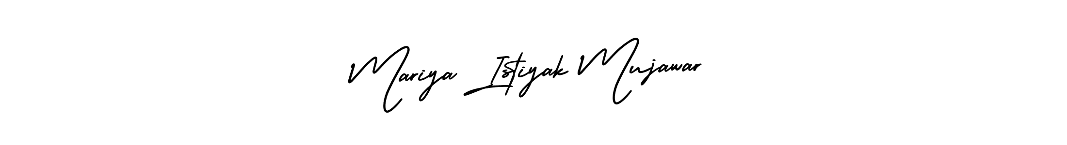 How to make Mariya Istiyak Mujawar signature? AmerikaSignatureDemo-Regular is a professional autograph style. Create handwritten signature for Mariya Istiyak Mujawar name. Mariya Istiyak Mujawar signature style 3 images and pictures png