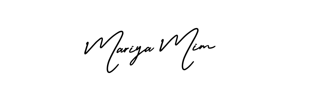 Design your own signature with our free online signature maker. With this signature software, you can create a handwritten (AmerikaSignatureDemo-Regular) signature for name Mariya Mim. Mariya Mim signature style 3 images and pictures png
