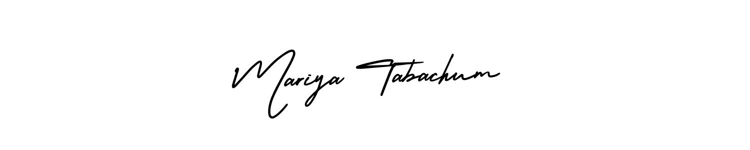 if you are searching for the best signature style for your name Mariya Tabachum. so please give up your signature search. here we have designed multiple signature styles  using AmerikaSignatureDemo-Regular. Mariya Tabachum signature style 3 images and pictures png