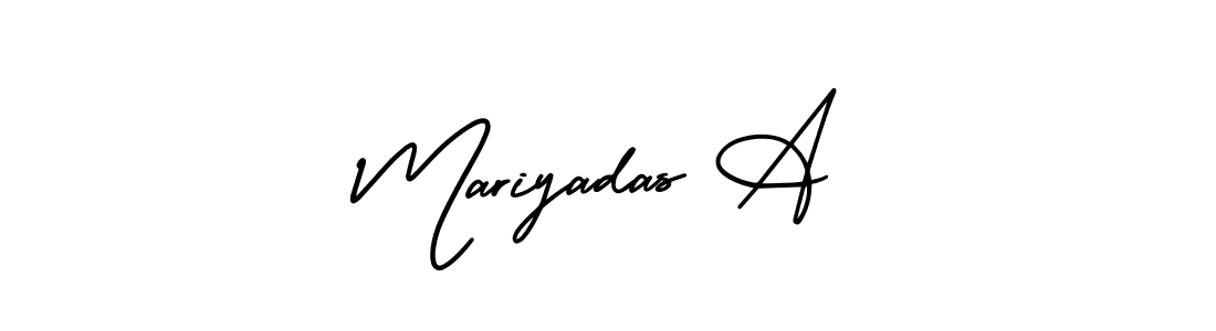 Make a beautiful signature design for name Mariyadas A. With this signature (AmerikaSignatureDemo-Regular) style, you can create a handwritten signature for free. Mariyadas A signature style 3 images and pictures png