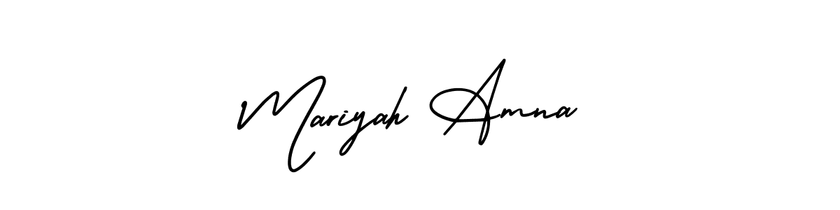 Design your own signature with our free online signature maker. With this signature software, you can create a handwritten (AmerikaSignatureDemo-Regular) signature for name Mariyah Amna. Mariyah Amna signature style 3 images and pictures png