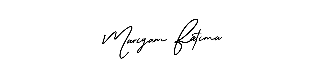 Mariyam Fatima stylish signature style. Best Handwritten Sign (AmerikaSignatureDemo-Regular) for my name. Handwritten Signature Collection Ideas for my name Mariyam Fatima. Mariyam Fatima signature style 3 images and pictures png