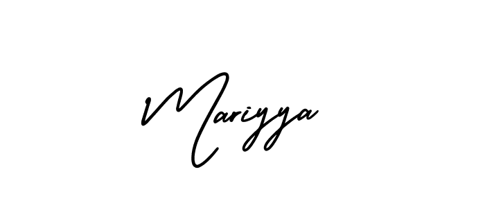 if you are searching for the best signature style for your name Mariyya. so please give up your signature search. here we have designed multiple signature styles  using AmerikaSignatureDemo-Regular. Mariyya signature style 3 images and pictures png