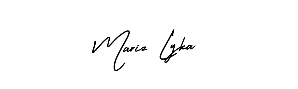 Best and Professional Signature Style for Mariz Lyka. AmerikaSignatureDemo-Regular Best Signature Style Collection. Mariz Lyka signature style 3 images and pictures png