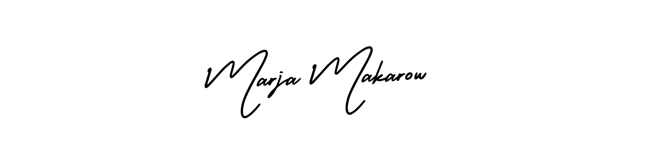 The best way (AmerikaSignatureDemo-Regular) to make a short signature is to pick only two or three words in your name. The name Marja Makarow include a total of six letters. For converting this name. Marja Makarow signature style 3 images and pictures png