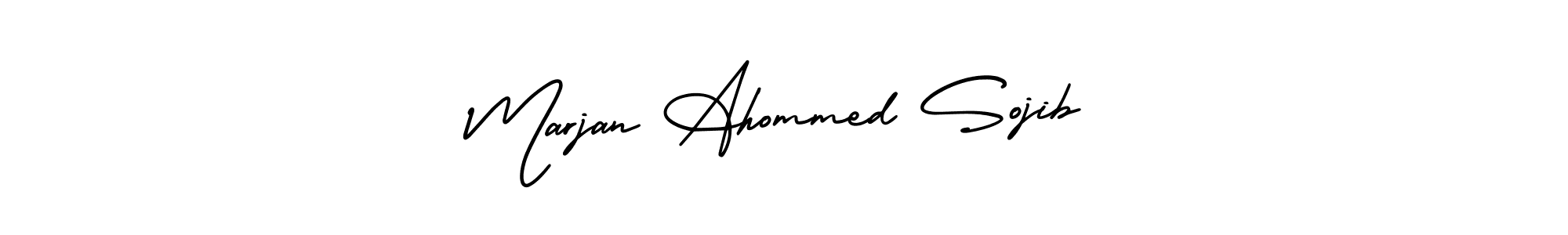 AmerikaSignatureDemo-Regular is a professional signature style that is perfect for those who want to add a touch of class to their signature. It is also a great choice for those who want to make their signature more unique. Get Marjan Ahommed Sojib name to fancy signature for free. Marjan Ahommed Sojib signature style 3 images and pictures png