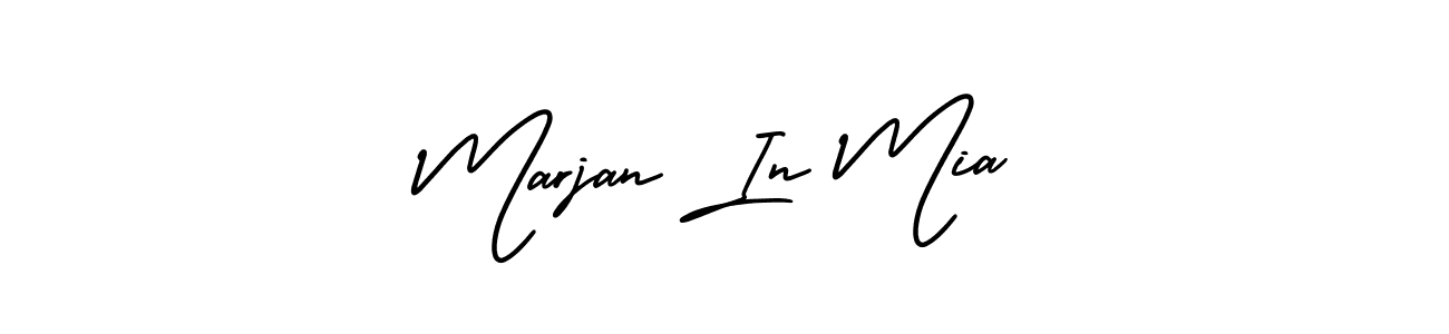 Make a beautiful signature design for name Marjan In Mia. With this signature (AmerikaSignatureDemo-Regular) style, you can create a handwritten signature for free. Marjan In Mia signature style 3 images and pictures png