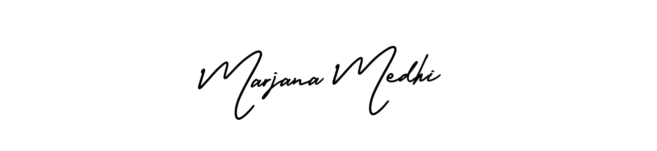 How to make Marjana Medhi name signature. Use AmerikaSignatureDemo-Regular style for creating short signs online. This is the latest handwritten sign. Marjana Medhi signature style 3 images and pictures png